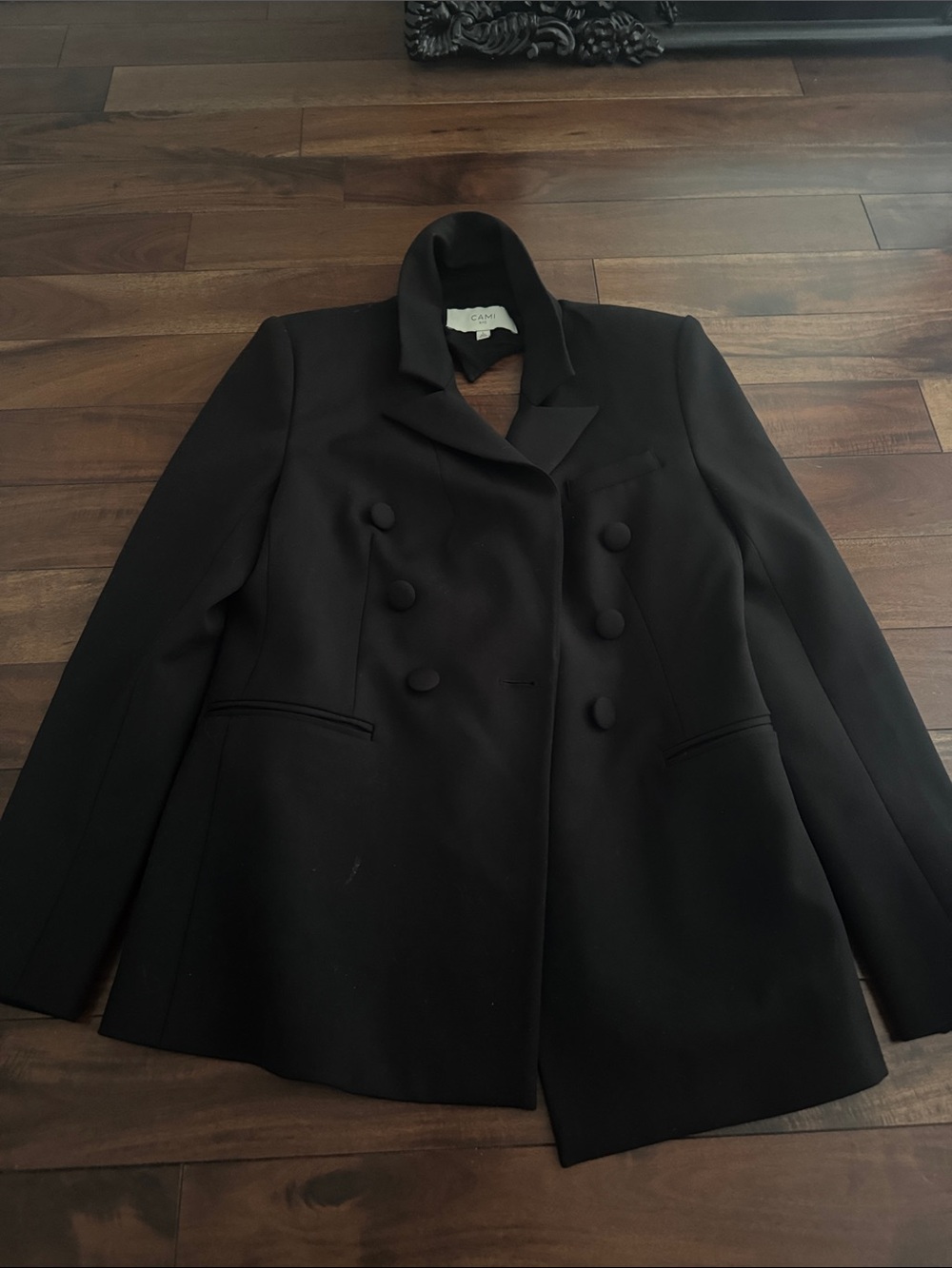 Cami NYC Black Double-Breasted Tailored Blazer L